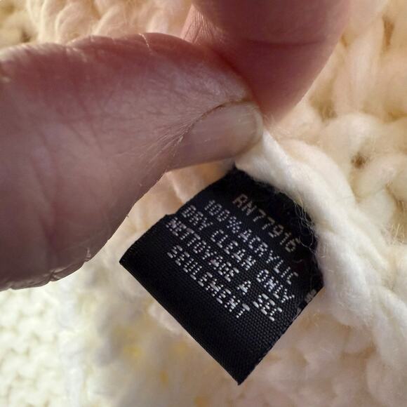 Anthropologie Rare In Things Bauble Chunky Knit Cardigan Bubble Popcorn One Size - Picture 7 of 11